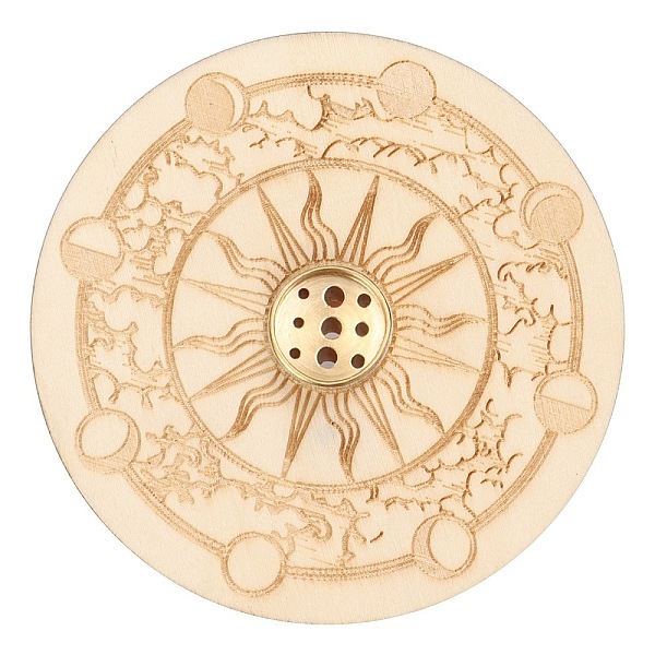 PandaHall Wooden Sun Pattern Incense Holder for Sticks, with Brass Holder, Meditation Aromatherapy Furnace Home Decor, Floral White, 100x5mm...
PandaHall Wooden Sun Pattern Incense Holder for Sticks, with Brass Holder, Meditation Aromatherapy Furnace Home Decor, Floral White, 100x5mm...
