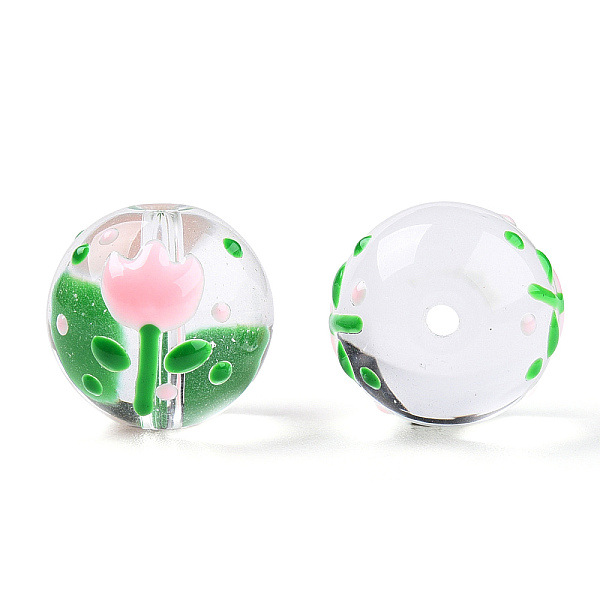 PandaHall Transparent Handmade Lampwork Beads, Round with Flower Pattern, Pink, 13x12x11mm, Hole: 1.2~1.5mm Lampwork Round Pink
PandaHall Transparent Handmade Lampwork Beads, Round with Flower Pattern, Pink, 13x12x11mm, Hole: 1.2~1.5mm Lampwork Round Pink