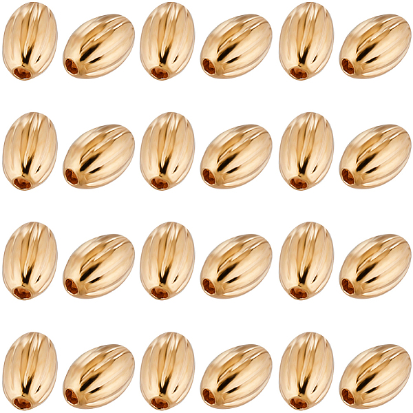 PandaHall Beebeecraft Brass Corrugated Beads, Oval, Nickel Free, Real 18K Gold Plated, 5x3mm, Hole: 0.5mm, 100pcs/box Brass Oval
PandaHall Beebeecraft Brass Corrugated Beads, Oval, Nickel Free, Real 18K Gold Plated, 5x3mm, Hole: 0.5mm, 100pcs/box Brass Oval