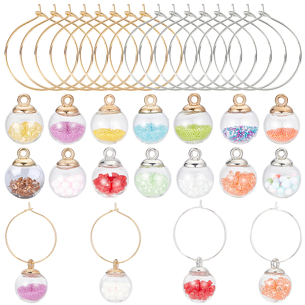 PandaHall SUNNYCLUE 1 Box 14 Sets Wine Charms Bulk Wine Glass Tags Glass Ball Charms Wine Glass Markers for Glasses Identifier Gathering..., Multicolor
PandaHall SUNNYCLUE 1 Box 14 Sets Wine Charms Bulk Wine Glass Tags Glass Ball Charms Wine Glass Markers for Glasses Identifier Gathering..., Multicolor