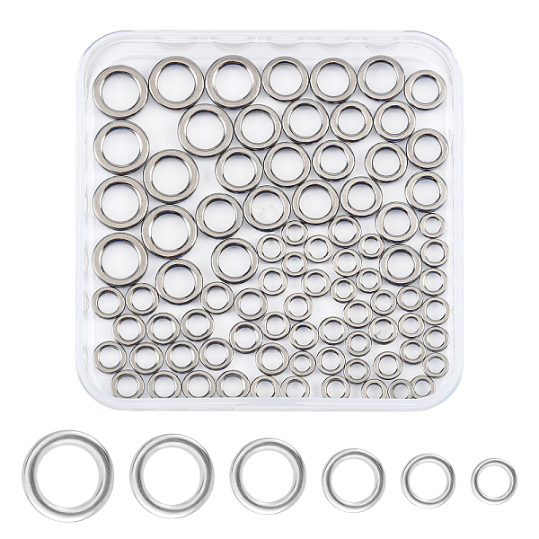 PandaHall SUPERFINDINGS 60Pcs 6 Sizes Stainless Swivel Solid Ring Round Fishing Lure Connector High Strength Solid Ring Line Saltwater Solid...
PandaHall SUPERFINDINGS 60Pcs 6 Sizes Stainless Swivel Solid Ring Round Fishing Lure Connector High Strength Solid Ring Line Saltwater Solid...