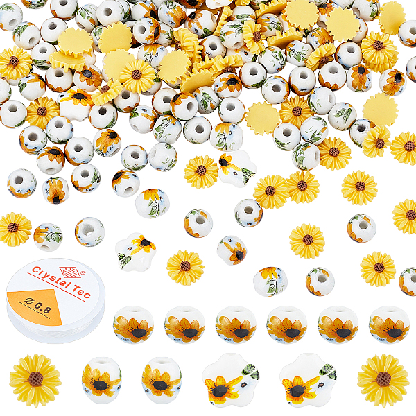 PandaHall SUPERFINDINGS DIY Sunflower Bracelet Making Kits, Including Handmade Porcelain Beads, Resin Cabochons, CrystalThread, Mixed Color..., Multicolor
PandaHall SUPERFINDINGS DIY Sunflower Bracelet Making Kits, Including Handmade Porcelain Beads, Resin Cabochons, CrystalThread, Mixed Color..., Multicolor