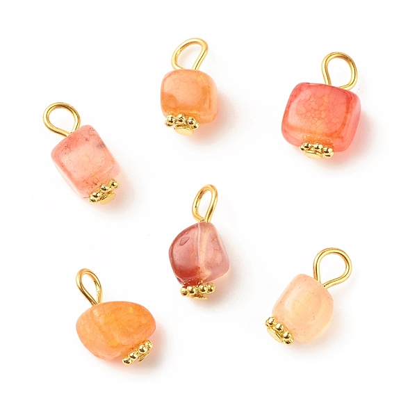 PandaHall Natural Agate Pendants, with Golden Plated Iron Findings, Cube, Orange Red, 14~16x7~8x6~7.5mm, Hole: 2~4mm Natural Agate Cube
PandaHall Natural Agate Pendants, with Golden Plated Iron Findings, Cube, Orange Red, 14~16x7~8x6~7.5mm, Hole: 2~4mm Natural Agate Cube