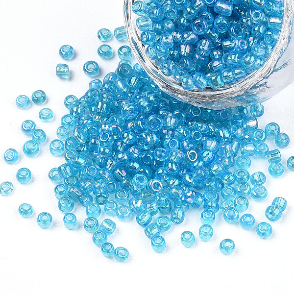 PandaHall Round Glass Seed Beads, Transparent Colours Rainbow, Round, Aqua, 3mm Glass Cyan
PandaHall Round Glass Seed Beads, Transparent Colours Rainbow, Round, Aqua, 3mm Glass Cyan