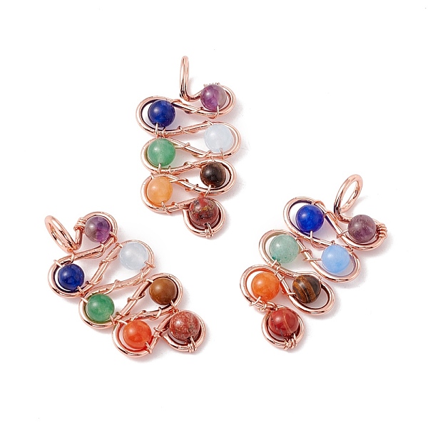PandaHall Natural Mixed Stone Brass Pendants, Natural Dyed White Jade & Amethyst & Tiger Eye & Red Jasper, Large Hole Pendants, Lead Free &...
PandaHall Natural Mixed Stone Brass Pendants, Natural Dyed White Jade & Amethyst & Tiger Eye & Red Jasper, Large Hole Pendants, Lead Free &...