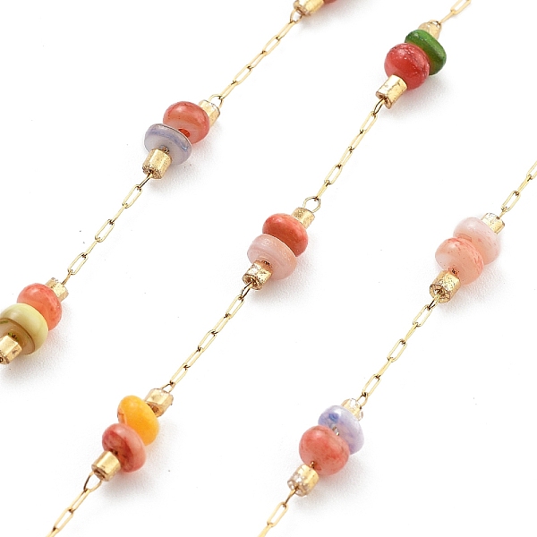 PandaHall Handmade Chips Natural Shell Beaded Chains, with Natural Ion Plating(IP) 304 Stainless Steel Paperclip Chains, Unwelded, with...
PandaHall Handmade Chips Natural Shell Beaded Chains, with Natural Ion Plating(IP) 304 Stainless Steel Paperclip Chains, Unwelded, with...