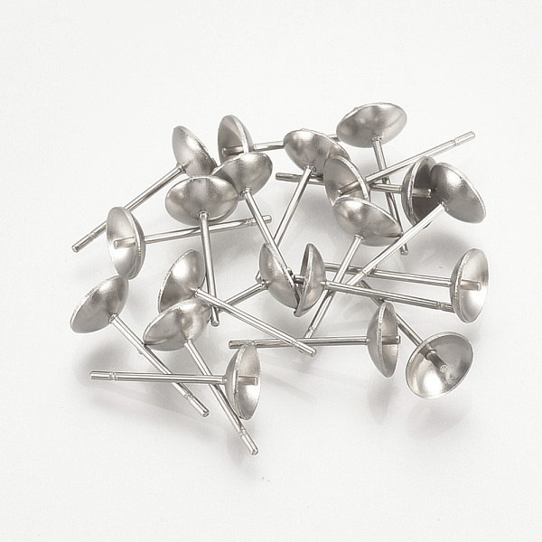 PandaHall 304 Stainless Steel Stud Earring Findings, For Half Drilled Beads, Stainless Steel Color, 6mm, Pin: 0.8mm 304 Stainless Steel...
PandaHall 304 Stainless Steel Stud Earring Findings, For Half Drilled Beads, Stainless Steel Color, 6mm, Pin: 0.8mm 304 Stainless Steel...