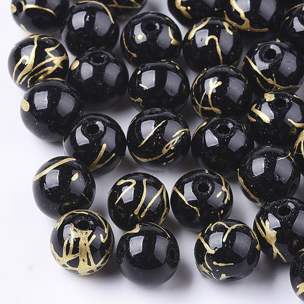 PandaHall Drawbench Glass Beads, Round, Spray Painted Style, Black, 8mm, Hole: 1.5mm Glass Round Black
PandaHall Drawbench Glass Beads, Round, Spray Painted Style, Black, 8mm, Hole: 1.5mm Glass Round Black