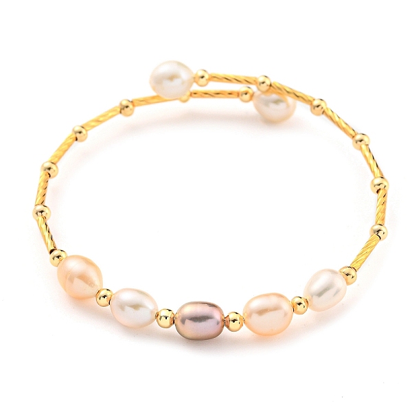 PandaHall Brass & Natural Freshwater Pearl Beads Open Cuff Bangles for Women, Golden, Colorful, Inner Diameter: 1-7/8 inch(4.8cm) Pearl
PandaHall Brass & Natural Freshwater Pearl Beads Open Cuff Bangles for Women, Golden, Colorful, Inner Diameter: 1-7/8 inch(4.8cm) Pearl