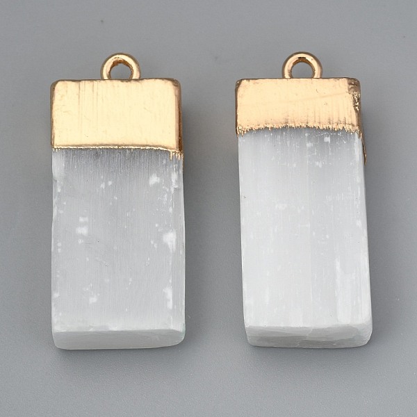 PandaHall Natural Selenite Pendant, with Iron Loops, Rectangle, Light Gold, 34~35.5x14.5~17x9~10mm, Hole: 2.5mm Selenite Rectangle White
PandaHall Natural Selenite Pendant, with Iron Loops, Rectangle, Light Gold, 34~35.5x14.5~17x9~10mm, Hole: 2.5mm Selenite Rectangle White
