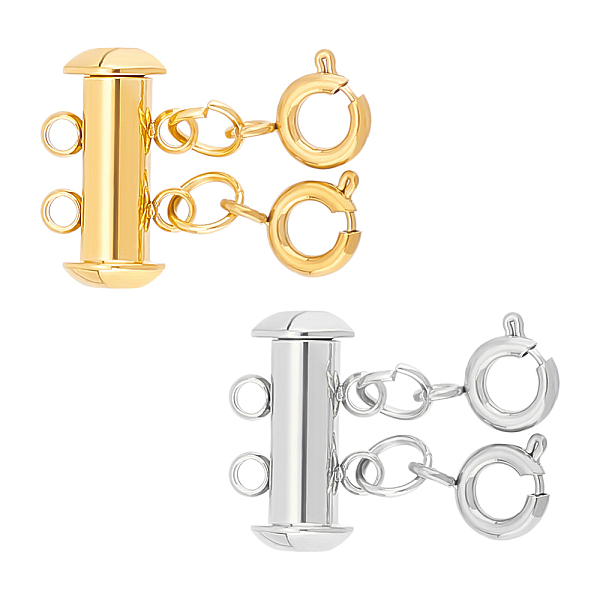 PandaHall 2Pcs 2 Colors 304 Stainless Steel Slide Lock Clasps, with Spring Ring Clasps, Tube, Golden & Stainless Steel Color, 20mm, Hole...
PandaHall 2Pcs 2 Colors 304 Stainless Steel Slide Lock Clasps, with Spring Ring Clasps, Tube, Golden & Stainless Steel Color, 20mm, Hole...