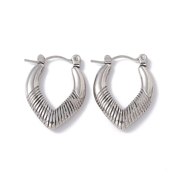 PandaHall 304 Stainless Steel Teardrop Hoop Earrings for Women, Stainless Steel Color, 23x17x3.5mm, Pin: 0.6mm 304 Stainless Steel Teardrop
PandaHall 304 Stainless Steel Teardrop Hoop Earrings for Women, Stainless Steel Color, 23x17x3.5mm, Pin: 0.6mm 304 Stainless Steel Teardrop