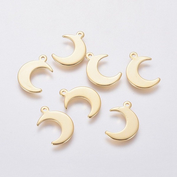 PandaHall 201 Stainless Steel Pendants, Moon, Golden, 16x11x0.9mm, Hole: 1mm 201 Stainless Steel Moon
PandaHall 201 Stainless Steel Pendants, Moon, Golden, 16x11x0.9mm, Hole: 1mm 201 Stainless Steel Moon