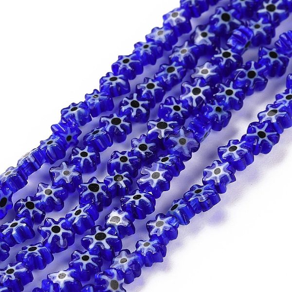 PandaHall Handmade Millefiori Glass Bead Strands, Flower, Dark Blue, 3.7~5.6x2.6mm, Hole: 1mm, about 88~110pcs/Strand, 15.75''(40cm)...
PandaHall Handmade Millefiori Glass Bead Strands, Flower, Dark Blue, 3.7~5.6x2.6mm, Hole: 1mm, about 88~110pcs/Strand, 15.75''(40cm)...