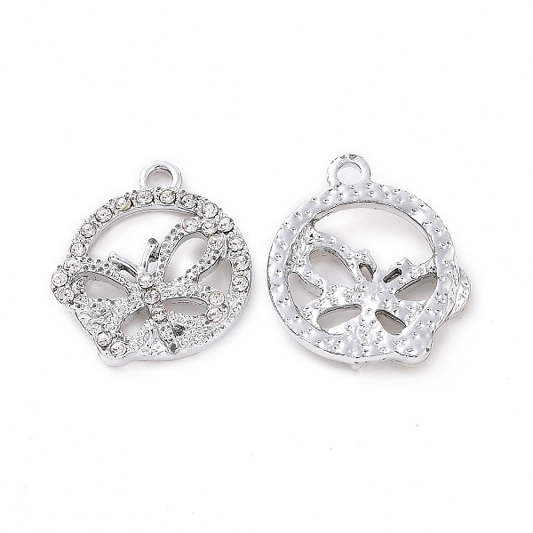 PandaHall Alloy Crystal Rhinestone Pendants, Flat Round with Butterfly Charms, Platinum, 21x18.5x3.5mm, Hole: 2mm Alloy+Rhinestone Flat..., Clear
PandaHall Alloy Crystal Rhinestone Pendants, Flat Round with Butterfly Charms, Platinum, 21x18.5x3.5mm, Hole: 2mm Alloy+Rhinestone Flat..., Clear