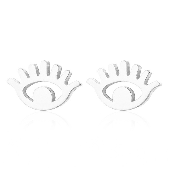PandaHall 304 Stainless Steel Hollow Out Eye Stud Earrings for Women, Stainless Steel Color, 6x9mm 304 Stainless Steel Eye
PandaHall 304 Stainless Steel Hollow Out Eye Stud Earrings for Women, Stainless Steel Color, 6x9mm 304 Stainless Steel Eye