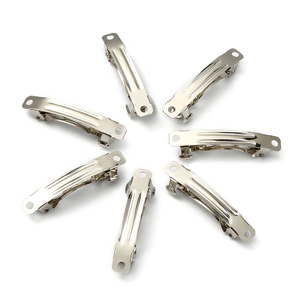 PandaHall Iron Hair Barrette Findings, French Hair Clip Findings, Platinum, 39x6x5mm, Hole: 2mm Iron
PandaHall Iron Hair Barrette Findings, French Hair Clip Findings, Platinum, 39x6x5mm, Hole: 2mm Iron