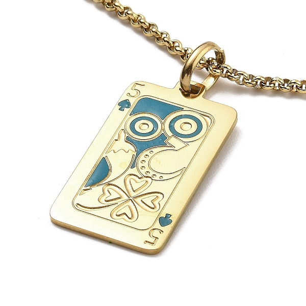 PandaHall 304 Stainless Steel Tarot Pendant Necklaces, Golden, 18.31~18.50 inch(46.5~47cm) 304 Stainless Steel Tarot
PandaHall 304 Stainless Steel Tarot Pendant Necklaces, Golden, 18.31~18.50 inch(46.5~47cm) 304 Stainless Steel Tarot