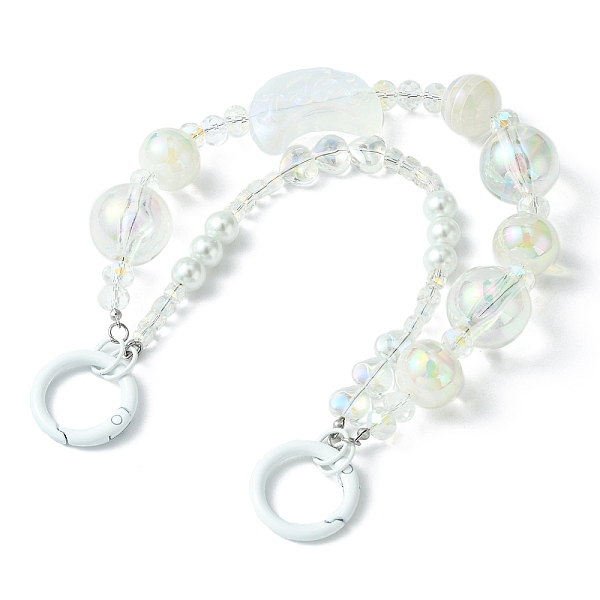 PandaHall Acrylic & Glass Beaded Mobile Straps, Multifunctional Chain, with Alloy Spring Gate Ring, Round & Moon & Heart, Clear AB, 515mm..., White
PandaHall Acrylic & Glass Beaded Mobile Straps, Multifunctional Chain, with Alloy Spring Gate Ring, Round & Moon & Heart, Clear AB, 515mm..., White