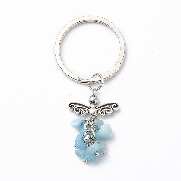 PandaHall Natural Aquamarine Keychain, Angel Pendant Keychain, with Iron Findings, 6.8cm Aquamarine Angel & Fairy
PandaHall Natural Aquamarine Keychain, Angel Pendant Keychain, with Iron Findings, 6.8cm Aquamarine Angel & Fairy