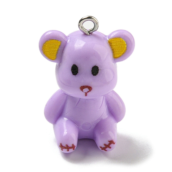 PandaHall 10Pcs Opaque Resin Pendants, Bear Charms with Platinum Plated Iron Loops, Lilac, 27.5x19x16.5mm, Hole: 2mm Iron+Resin Bear Purple
PandaHall 10Pcs Opaque Resin Pendants, Bear Charms with Platinum Plated Iron Loops, Lilac, 27.5x19x16.5mm, Hole: 2mm Iron+Resin Bear Purple
