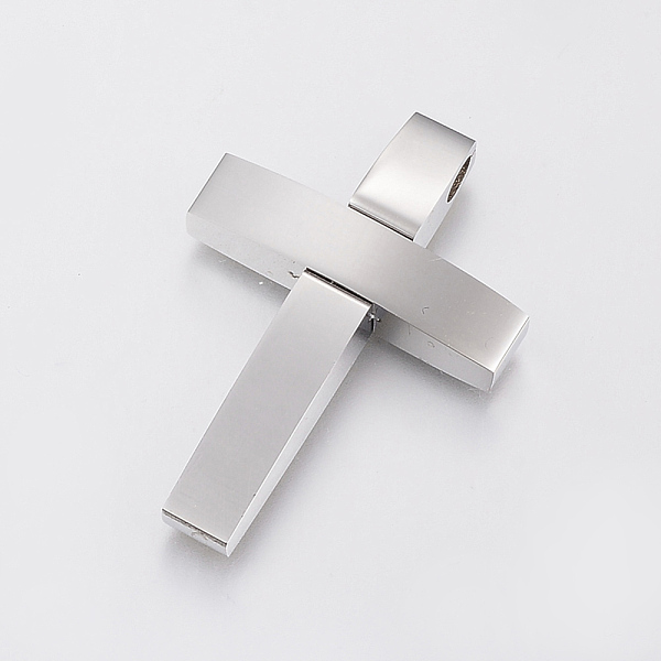 PandaHall 304 Stainless Steel Pendants, Large Hole Pendants, Cross, Stainless Steel Color, 37x26x5.5mm, Hole: 4x3mm 304 Stainless Steel...
PandaHall 304 Stainless Steel Pendants, Large Hole Pendants, Cross, Stainless Steel Color, 37x26x5.5mm, Hole: 4x3mm 304 Stainless Steel...