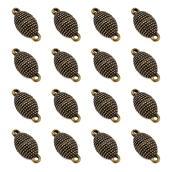 PandaHall Alloy Magnetic Clasps with Loops, Oval, Antique Bronze, 17x8mm, Hole: 1.5mm Alloy Oval
PandaHall Alloy Magnetic Clasps with Loops, Oval, Antique Bronze, 17x8mm, Hole: 1.5mm Alloy Oval