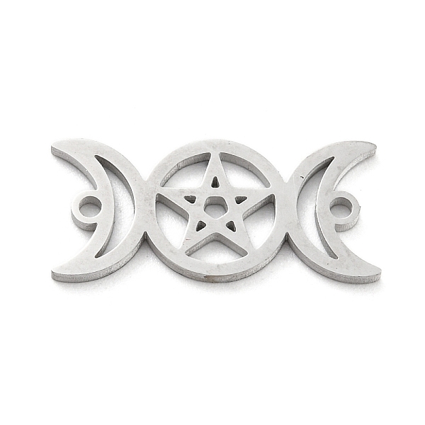 PandaHall 304 Stainless Steel Hollow Connector Charms, Triple Moon with Star, Stainless Steel Color, 8.5x19x1mm, Hole: 1.2mm 304 Stainless...
PandaHall 304 Stainless Steel Hollow Connector Charms, Triple Moon with Star, Stainless Steel Color, 8.5x19x1mm, Hole: 1.2mm 304 Stainless...