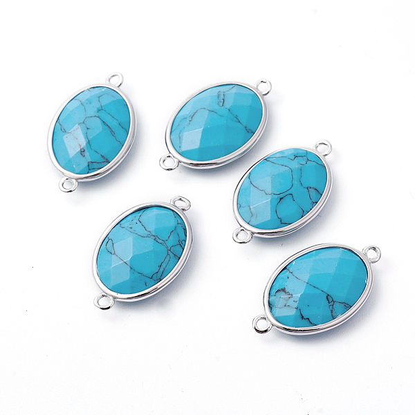 PandaHall Platinum Tone Brass Synthetic Turquoise Links connectors, Faceted, Oval, 26.5x15x6mm, Hole: 1~2mm Synthetic Turquoise Oval
PandaHall Platinum Tone Brass Synthetic Turquoise Links connectors, Faceted, Oval, 26.5x15x6mm, Hole: 1~2mm Synthetic Turquoise Oval