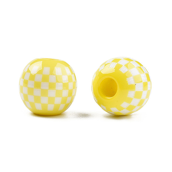 PandaHall Opaque Resin European Beads, Large Hole Beads, Round with Tartan Pattern, Yellow, 19.5x18mm, Hole: 6mm Resin Round Yellow
PandaHall Opaque Resin European Beads, Large Hole Beads, Round with Tartan Pattern, Yellow, 19.5x18mm, Hole: 6mm Resin Round Yellow