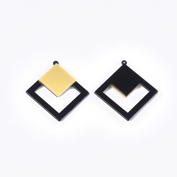 PandaHall Cellulose Acetate(Resin) Big Pendants, Rhombus, Gold, 51x48x4mm, Hole: 1.6mm Cellulose Acetate Rhombus Gold
PandaHall Cellulose Acetate(Resin) Big Pendants, Rhombus, Gold, 51x48x4mm, Hole: 1.6mm Cellulose Acetate Rhombus Gold