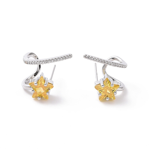 PandaHall Light Khaki Cubic Zirconia Meteor Stud Earrings, Brass Jewelry for Women, Cadmium Free & Nickel Free & Lead Free, Platinum...
PandaHall Light Khaki Cubic Zirconia Meteor Stud Earrings, Brass Jewelry for Women, Cadmium Free & Nickel Free & Lead Free, Platinum...