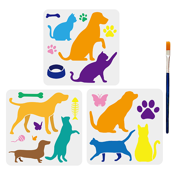 PandaHall MAYJOYDIY US 1 Set PET Hollow Out Drawing Painting Stencils, with 1Pc Art Paint Brushes, for Acrylic Painting Watercolor Oil...
PandaHall MAYJOYDIY US 1 Set PET Hollow Out Drawing Painting Stencils, with 1Pc Art Paint Brushes, for Acrylic Painting Watercolor Oil...