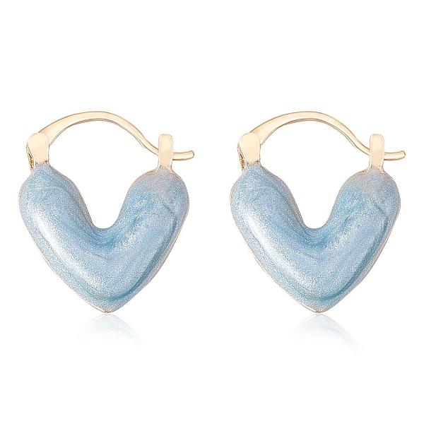 PandaHall Enamel Heart Hoop Earrings, Golden Brass Jewelry for Women, Blue, 19.5x16x4mm, Pin: 0.6x1mm Brass Blue
PandaHall Enamel Heart Hoop Earrings, Golden Brass Jewelry for Women, Blue, 19.5x16x4mm, Pin: 0.6x1mm Brass Blue
