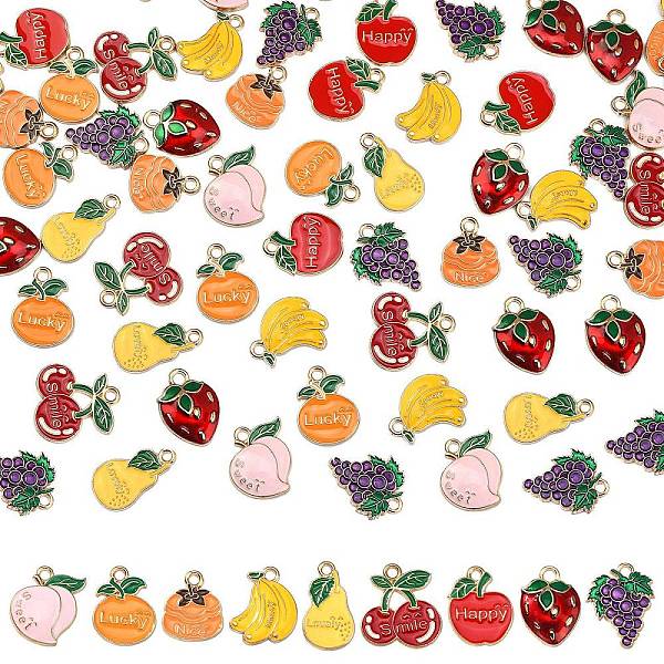PandaHall 45Pcs 9 Styles Alloy Enamel Pendants, Light Gold, Grape & Cherry & Orange, Mixed Color, 17~19x11~18x1~3mm, Hole: 1.8mm, 5pcs/style..., Multicolor
PandaHall 45Pcs 9 Styles Alloy Enamel Pendants, Light Gold, Grape & Cherry & Orange, Mixed Color, 17~19x11~18x1~3mm, Hole: 1.8mm, 5pcs/style..., Multicolor