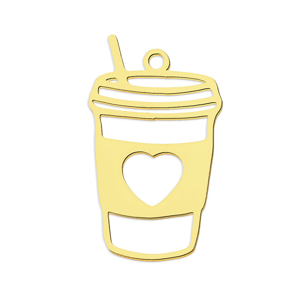 PandaHall 201 Stainless Steel Pendants, Laser Cut, Vacuum Plating, Cup, Golden, 24.5x14.5x1mm, Hole: 1.6mm 201 Stainless Steel Others
PandaHall 201 Stainless Steel Pendants, Laser Cut, Vacuum Plating, Cup, Golden, 24.5x14.5x1mm, Hole: 1.6mm 201 Stainless Steel Others