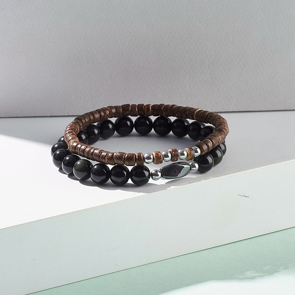 PandaHall Natural Obsidian & Coconut & Synthetic Hematite Beads Stretch Bracelets Set, Stone Wood Power Jewelry for Women, Inner Diameter..., Multicolor
PandaHall Natural Obsidian & Coconut & Synthetic Hematite Beads Stretch Bracelets Set, Stone Wood Power Jewelry for Women, Inner Diameter..., Multicolor