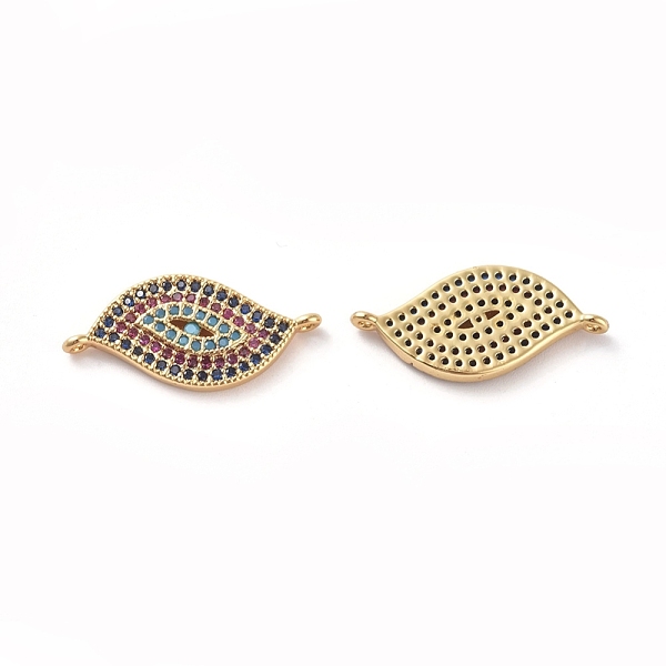 PandaHall Brass Micro Pave Cubic Zirconia Links connectors, Leaf, Colorful, Golden, 10x21.5x2mm, Hole: 0.8mm Brass+Cubic Zirconia Eye
PandaHall Brass Micro Pave Cubic Zirconia Links connectors, Leaf, Colorful, Golden, 10x21.5x2mm, Hole: 0.8mm Brass+Cubic Zirconia Eye