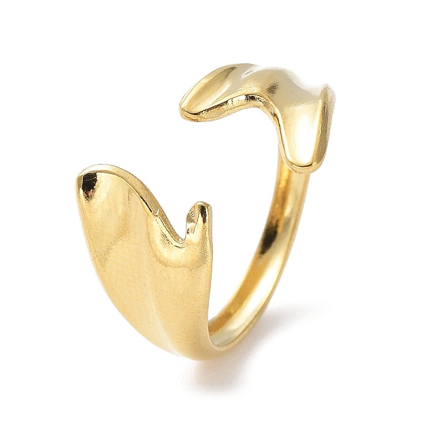 PandaHall 304 Stainless Steel Open Cuff Rings, Fishtail, Real 18K Gold Plated, Inner Diameter: 17.8mm 304 Stainless Steel Fish
PandaHall 304 Stainless Steel Open Cuff Rings, Fishtail, Real 18K Gold Plated, Inner Diameter: 17.8mm 304 Stainless Steel Fish