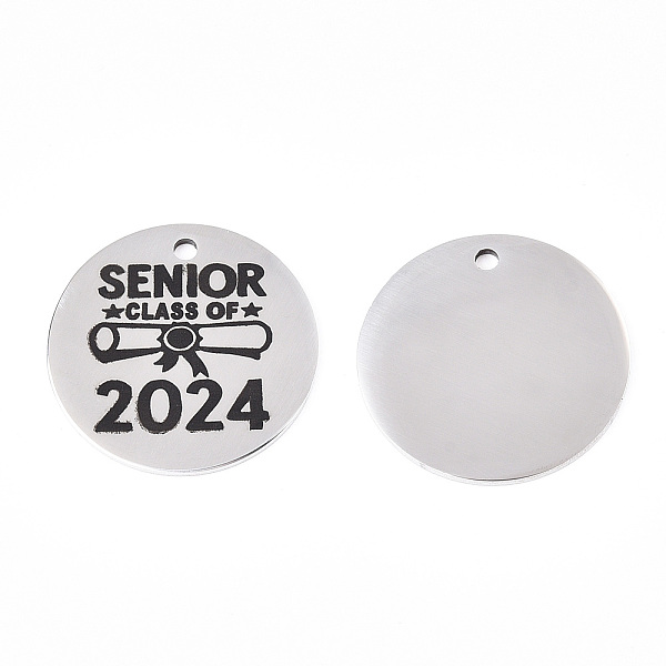 PandaHall 201 Stainless Steel Pendants, Flat Round with Word Senior Class of 2024, Stainless Steel Color, 30x1.5mm, Hole: 2mm 201 Stainless...
PandaHall 201 Stainless Steel Pendants, Flat Round with Word Senior Class of 2024, Stainless Steel Color, 30x1.5mm, Hole: 2mm 201 Stainless...