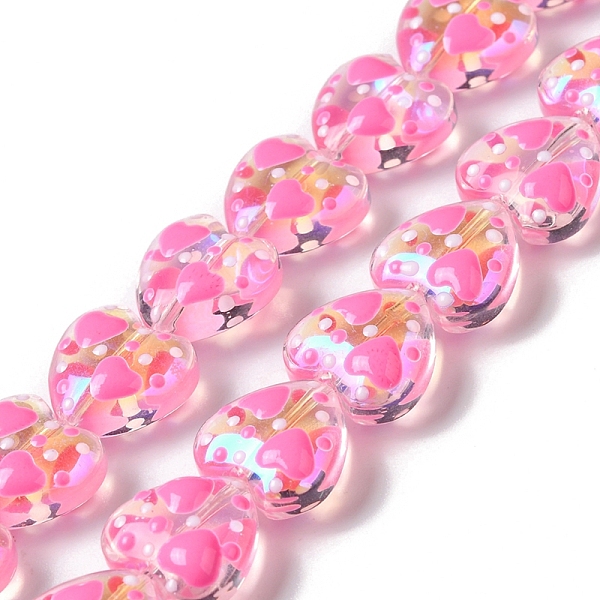 PandaHall Handmade Glass Beads Strands, with Enamel, Heart, Hot Pink, 11~12x12~12.5x6~6.5mm, Hole: 0.6mm, about 30pcs/strand, 13.27''...
PandaHall Handmade Glass Beads Strands, with Enamel, Heart, Hot Pink, 11~12x12~12.5x6~6.5mm, Hole: 0.6mm, about 30pcs/strand, 13.27''...