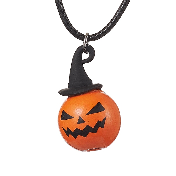 PandaHall Halloween Theme Wood Pumpkin Pendant Necklaces, with Alloy and Waxed Rope, Orange, 17.52 inch(44.5cm) Wood Pumpkin Orange
PandaHall Halloween Theme Wood Pumpkin Pendant Necklaces, with Alloy and Waxed Rope, Orange, 17.52 inch(44.5cm) Wood Pumpkin Orange