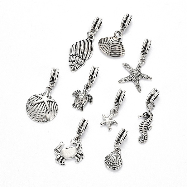 PandaHall Tibetan Style Alloy European Dangle Charms, Large Hole Beads, Ocean Theme, Mixed Shapes, Antique Silver, 24~36.5mm, Pendant...
PandaHall Tibetan Style Alloy European Dangle Charms, Large Hole Beads, Ocean Theme, Mixed Shapes, Antique Silver, 24~36.5mm, Pendant...