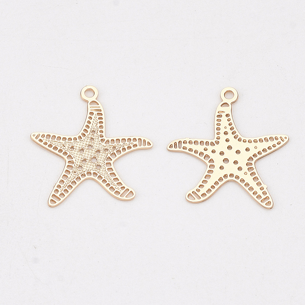 PandaHall Brass Charms, Etched Metal Embellishments, Long-Lasting Plated, Starfish/Sea Stars, Light Gold, 14x13x0.3mm, Hole: 1mm Brass...
PandaHall Brass Charms, Etched Metal Embellishments, Long-Lasting Plated, Starfish/Sea Stars, Light Gold, 14x13x0.3mm, Hole: 1mm Brass...