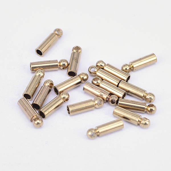 PandaHall Brass Cord Ends, End Caps, Nickel Free, Column, Raw(Unplated), 6x2mm, Hole: 1mm, Inner Diameter: 1.5mm Brass
PandaHall Brass Cord Ends, End Caps, Nickel Free, Column, Raw(Unplated), 6x2mm, Hole: 1mm, Inner Diameter: 1.5mm Brass
