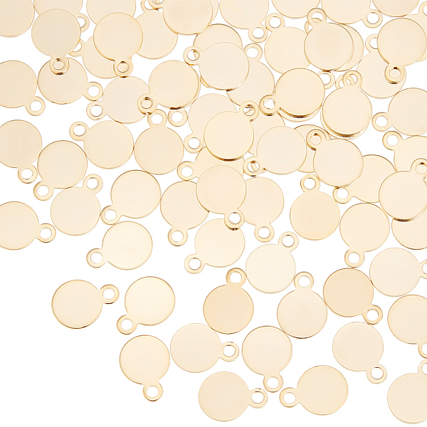 PandaHall Unicraftale 100Pcs 304 Stainless Steel Charms, Stamping Blank Tag, Laser Cut, Flat Round, Golden, 6.5x5x0.2mm, Hole: 1mm 304...
PandaHall Unicraftale 100Pcs 304 Stainless Steel Charms, Stamping Blank Tag, Laser Cut, Flat Round, Golden, 6.5x5x0.2mm, Hole: 1mm 304...