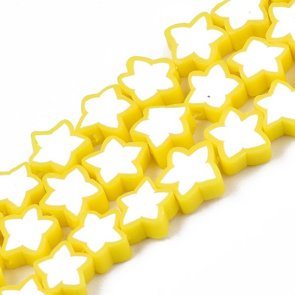 PandaHall Handmade Polymer Clay Beads Strands, Star, Yellow, 8~10x8~10x3~4.5mm, Hole: 1.5mm, about 40pcs/strand, 12.60 inch~13.58inch...
PandaHall Handmade Polymer Clay Beads Strands, Star, Yellow, 8~10x8~10x3~4.5mm, Hole: 1.5mm, about 40pcs/strand, 12.60 inch~13.58inch...