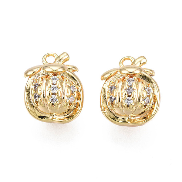 PandaHall Brass Micro Pave Cubic Zirconia Charms, Real 18K Gold Plated, Pomegranate, Clear, 11.5x10x8.5mm, Hole: 1.2mm Brass+Cubic Zirconia...
PandaHall Brass Micro Pave Cubic Zirconia Charms, Real 18K Gold Plated, Pomegranate, Clear, 11.5x10x8.5mm, Hole: 1.2mm Brass+Cubic Zirconia...