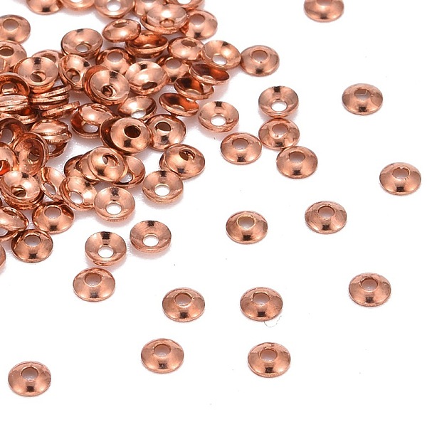 PandaHall Brass Tiny Bead Cones, Rose Gold, 3x1mm, Hole: 1mm, about 450pcs/10g Brass
PandaHall Brass Tiny Bead Cones, Rose Gold, 3x1mm, Hole: 1mm, about 450pcs/10g Brass
