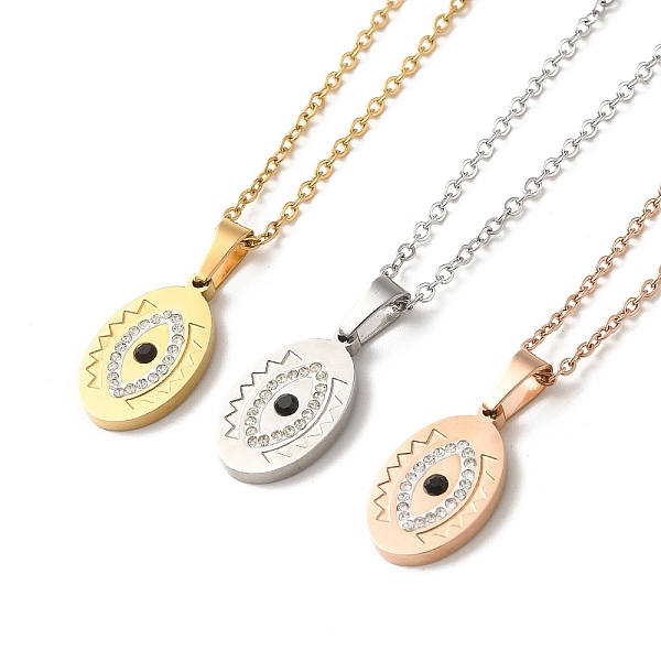 PandaHall Horse Eye Vacuum Plating 304 Stainless Steel Pendant Necklaces, with Rhinestone, Mixed Color, 15.71 inch(39.9cm) Rhinestone Horse..., Black
PandaHall Horse Eye Vacuum Plating 304 Stainless Steel Pendant Necklaces, with Rhinestone, Mixed Color, 15.71 inch(39.9cm) Rhinestone Horse..., Black